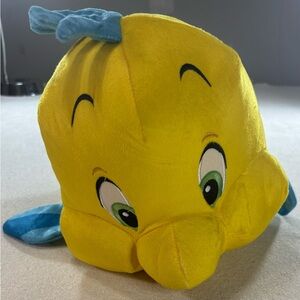 Disney Princess Flounder Plush Pillow Little Mermaid Ariel Stuffed Fish Toy